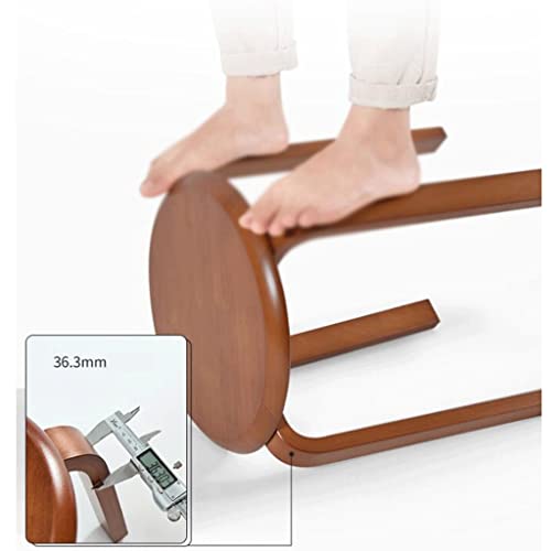 Stackable Dining Chairs, Set of 6 Solid Wood Dining Stools, Low Stools for Living Room Dining Side Chairs, Stacked on Top - color: B