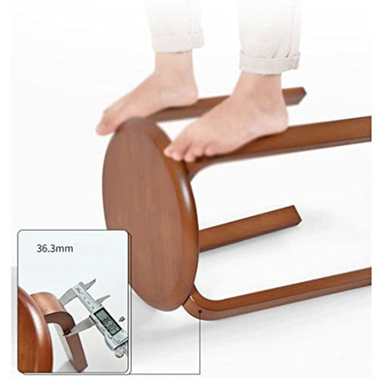Stackable Dining Chairs, Set of 6 Solid Wood Dining Stools, Low Stools for Living Room Dining Side Chairs, Stacked on Top - color: B