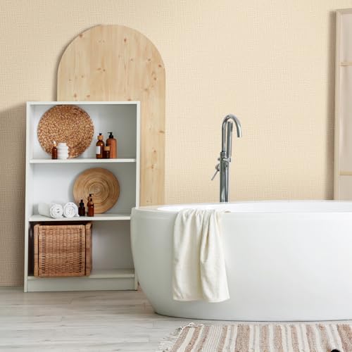 WADILE Grasscloth Peel and Stick Wallpaper 15.7in x 196.8in, Textured Contact Paper for Cabinets, Faux Linen Wall Paper Pull and Stick, Fabric Vinyl Wallpaper Self Adhesive Beige | Textured contact paper, Faux linen, Vinyl material, Cabinets, Self adhesiv