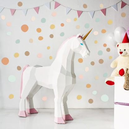 TaoBary 15 Sheet 300 Pcs Irregular Polka Dot Boho Wall Decals,Elegant Color | Removable Modern Vinyl Boho Wall Stickers Terrazzo Pattern for Playroom Bedroom - color: Elegant Color
