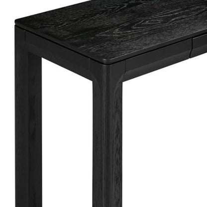 Flow 47-Inch Console Table, Modern Solid Wood Entryway Table with Hidden Drawer, Waterproof & Heat Resistant, Narrow Table for Hallway, Living Room & Foyer, Burnt Black - color: Burnt Black, size: 47 Inch, style: Console