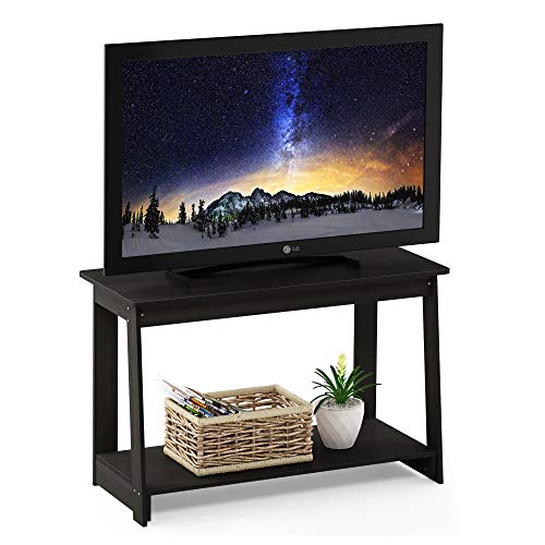 Furinno Beginning TV Stand, Espresso | Open Shelf Entertainment Center, Rectangular TV Console, Open Back, for Living Room, Bedroom - color: Espresso, size: For 36 Inch TV, 2-Tier