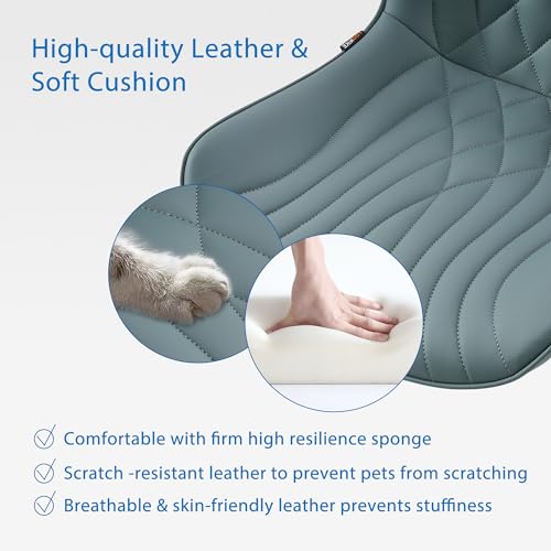 YOUNIKE Office Chair Armless Faux Leather Desk Chair, Grayish Green | Home Office Computer Task Chair, Modern Upholstered Vanity Chair, Adjustable Swivel Rolling Office Chairs - color: Grayish Green