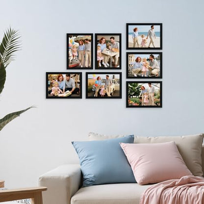 Giftgarden 5x7 Picture Frame Black Set of 16, Lightweight 5 by 7 Photo Frames Bulk for Family, Office, Living room Wall Hanging and Tabletop Display - color: Black*16, size: 5x7
