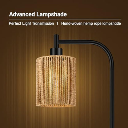 Industrial Floor Lamp, Standing Lamp with Lampshade, 6W LED Bulb Included, Modern Floor Lamp with Foot Switch, Bright LED Lamp for Living Room and Bedroom, Office - color: Black-W