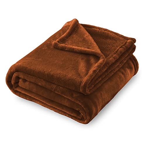 Flannel Fleece Blanket Twin Size, All Season Lightweight Super Soft Cozy Blanket for Bed or Couch, Caramel(60inch X80'') | All Season Lightweight Super Soft Cozy Blanket for Bed or Couch - color: Caramel, size: 60"×80"