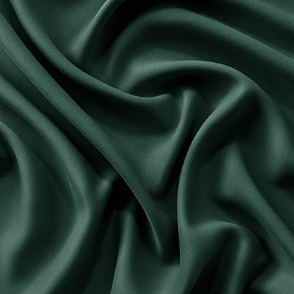 PANELSBURG Dark Green Blackout Curtains for Bedroom,Thermal Insulated Short Room Darkening Curtain for Kitchen Window Set of 2 Panels Rod Pocket 42 Inch Length,Hunter Emerlad Green - color: Dark Green