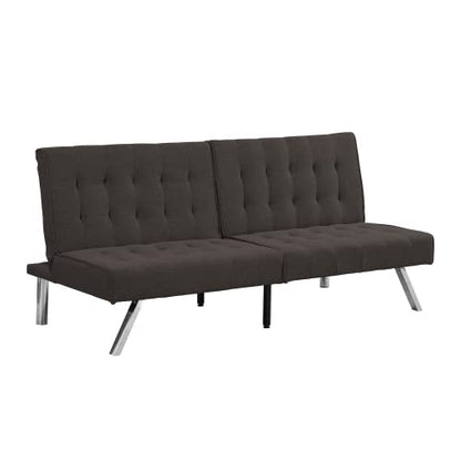 Convertible Futon Sofa Bed, Modern 68'' Faux Leather Sleeper Couch for Living Room,Guest Bed, Adjustable Backrest, Upholstered Recliner Chair, Loveseat for Compact Small Space Living Room (Brown New) - color: Brown New