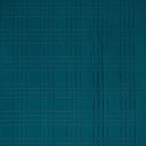 Chezmoi Collection Kingston Queen Size Bedspread Set, 3-Piece Teal Oversized Quilted Microfiber Lightweight Bedspread Coverlet (100"x106") for All Seasons - color: Teal, size: Queen