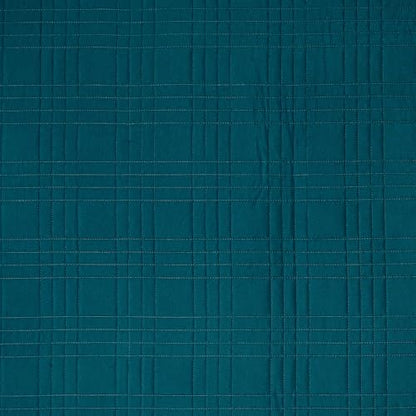 Chezmoi Collection Kingston Queen Size Bedspread Set, 3-Piece Teal Oversized Quilted Microfiber Lightweight Bedspread Coverlet (100"x106") for All Seasons - color: Teal, size: Queen