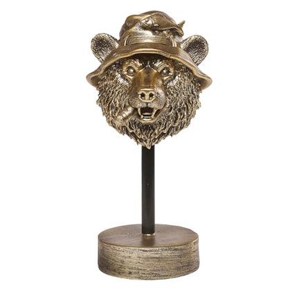 Handcrafted Resin Sculpture (Bear)- Modern Home Decor Accent, Trending Living Room & Office Decor, Elegant Tabletop & Shelf Decor for Desk, Bookshelf, Nightstand - Unique Gift Idea - style: Bear