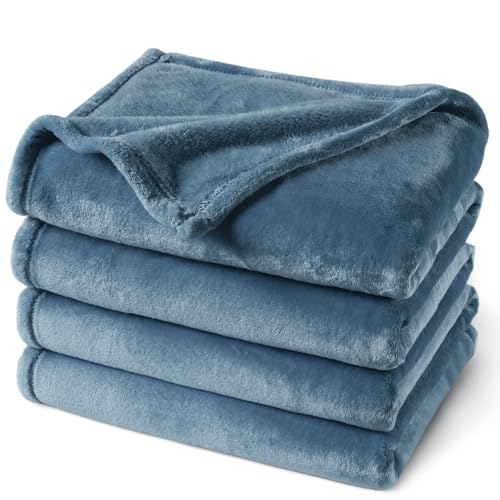 PHF Fleece Blanket King 108x90-300G Lightweight Warmth, Captain's Blue | Soft Plush Microfiber Bed Blanket, Anti-Static Breathable All Season, Cozy for Bed Couch Travel, Gifts for Women Men - color: Captain's Blue, size: King(108" X 90")