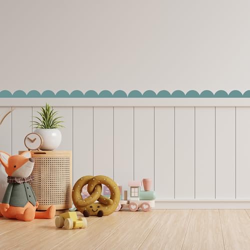Scallop Border Wall Sticker，Door Edge Scallop Decorative Art Stickers，Scallop Peel and Stick Border，for Nursery, Kids Bedroom Living Room Home Scandinavian Boho Painting Wall Décor. (Dragonfly) - color: Dragonfly