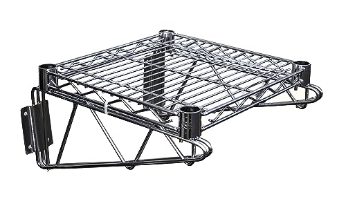 Heavy Duty Chrome Wire Storage Wall Shelf (18" x 18") - size: 18" x 18"