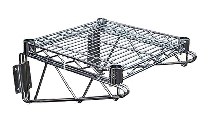 Heavy Duty Chrome Wire Storage Wall Shelf (18" x 18") - size: 18" x 18"