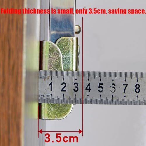 Stainless Steel Folding Table Legs - Adjustable Height, Metal Legs for Campervan & Wall Mounted Dining Table (Size: 80cm/31.4in) - size: 31.4 in