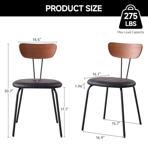Stackable Guest Chairs Set of 4, Upholstered Waiting Room Chairs with Metal Legs for Reception, Breakroom, School, Meeting, Office - color: Deep Black, size: Set of 4