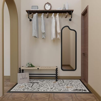 Clothes Rack 48in, Wall Mounted Garment Racks with Real Walnut Wood Shelf, Heavy Duty Hanging Clothes Rack, Multi-Purpose Hanging Rod, Space-Saving Closet Storage - color: Walnut, size: 1T48IN