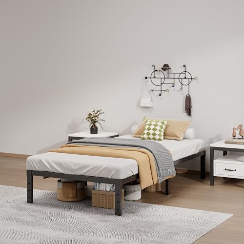 LUMUNANCE Metal Bed Frame Twin Size - 12 Inch Heavy-Duty Twin Platform Bed Frame No Box Spring Needed, Easy Assembly, Noise-Free, Sturdy Mattress Foundation, Underbed Storage Space - size: Twin, style: 12 Inch