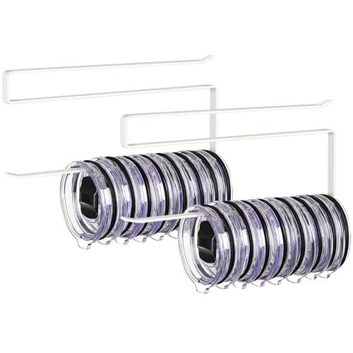 2 Pack Tumbler Lid Organizer, Versatile Tumbler Storage Holds 20 Lids White | Space Saving Cup Lid Organizers Inside Cabinet Tumbler Lid Hook for Kitchen Organizer and Storage, Paper Towel Rack Hanger - color: White, size: 2 Pack