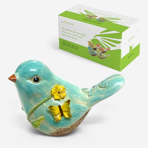 Home Shelf Decor, Blue Bird Statue - color: Blue