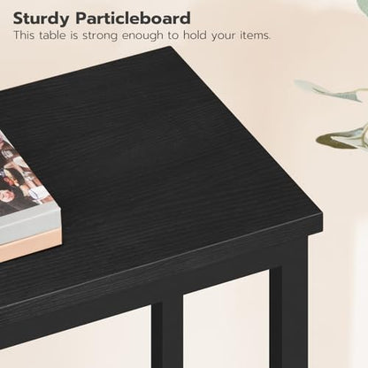 HOOBRO 29.5" Narrow Console Table, Small Entryway Table with Shelf, 2 Tier Thin Sofa Table, Behind Couch Table, Side Table, for Hallway, Living Room, Bedroom, Black BB74XG01 - color: Black