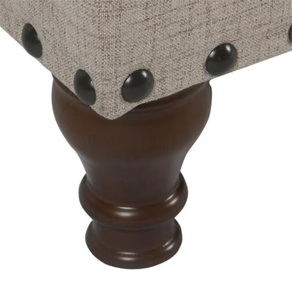 HomePop 42" Storage Bench with Nailhead Trim - Tan - color: Tan