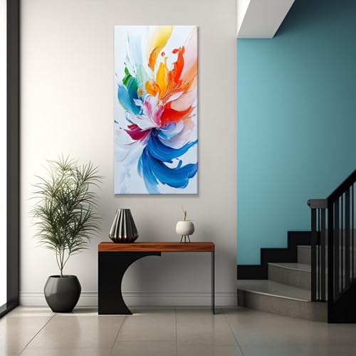 TAIJXAGSG Abstract Wall Art Living Room Prints Colorful Abstract Art Decorations Blue Canvas Wall Art Decor Prints Poster 24"X 48" Home Wall Decor Artwork Painting Pictures For Bedroom Artwork - color: QUN8H, size: 48"L x 24"W