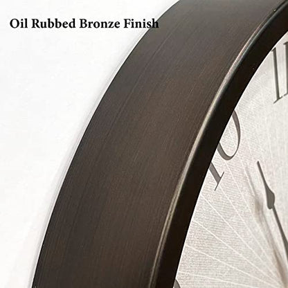 10" Silent Modern Farmhouse Wall Clock, Oil Rubbed Bronze | Battery Operated, Regular Arabic Numeral, Accurate & Easy to Read for Living Room, Bedroom, Kitchen & Home Office - color: Oil Rubbed Bronze, size: 10 inch