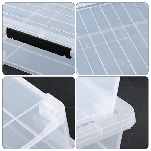Under Bed Storage Bins With Wheels, 40 Quart, 3 Pack | Clear Plastic Rolling Storage Containers With Lids, Low Profile Space Saver for Clothes, Shoes, Blankets - size: 40 Quart