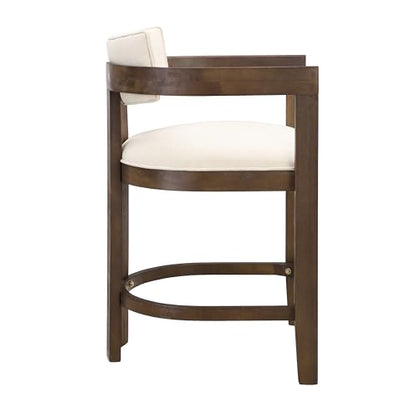 Christopher Knight Home Ryland Bar Table and Chairs Set of 2, 3 Piece Bar Table Set with Upholstered Counter Stool, Rubberwood Counter Height Dining Set for 2, Walnut+Beige