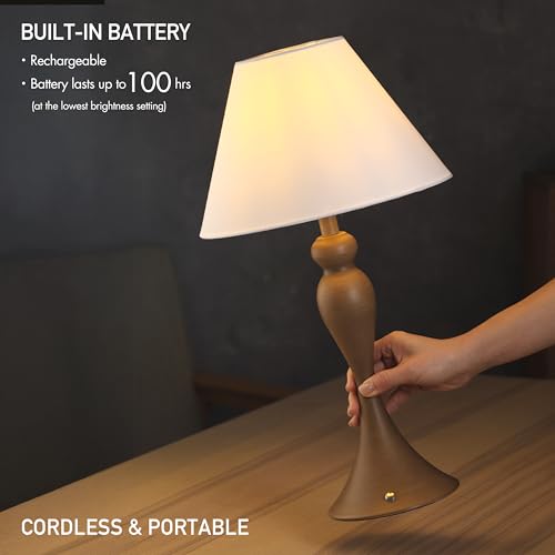 O'Bright Ember Rechargeable Table Lamp (Charcoal-Washed) - color: Charcoal-Washed