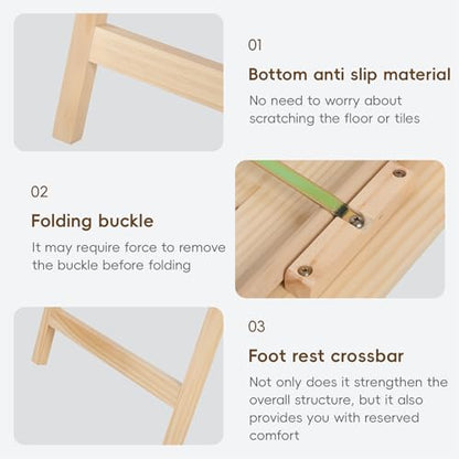 Foldable TV Tray Table Set of 4 with Sturdy X-Base, Space Saving, Wooden Dinner Trays for Dining, Snacking, Picnics & Home/Office,14.5 L x 19 W x 26 H inch, 4-Pack