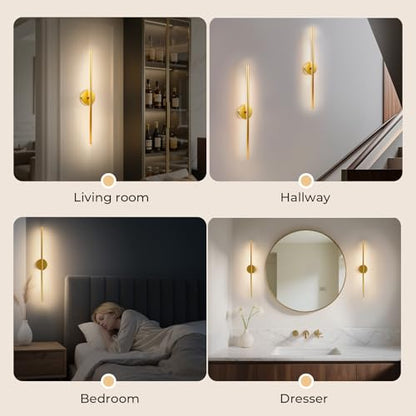 Rechargeable Wall Light Detachable Wireless Dimmable 1 Pack 360°Rotate | Battery Operated Wall Sconce 3000-6500K with Remote Control 10000mAh for Bedroom Living Room 28.3" Gold - color: Gold-Round Base, size: 1 Pack