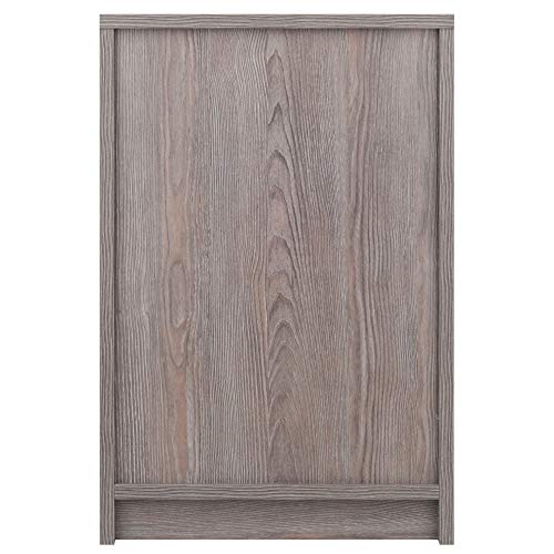Contemporary Ergode Wood Rennick Accent Table - Rustic Charm, Side Table, Drawer, Cabinet, Mini-Bookshelf, Printer Stand, Ash Gray