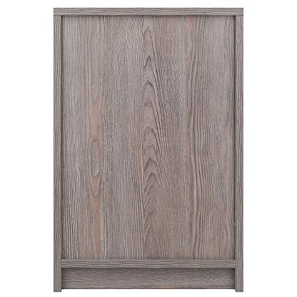 Contemporary Ergode Wood Rennick Accent Table - Rustic Charm, Side Table, Drawer, Cabinet, Mini-Bookshelf, Printer Stand, Ash Gray