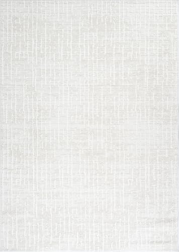 Abani Beige Area Rug - 9' x 12' Area Rugs for Bedroom - Vera Collection Geometric Grid Pattern - Non-Shedding, Easy to Clean Durable Rugs for Living Room, Bedroom or Office, Pet & Child Friendly - size: 9' x 12' (Rectangular)