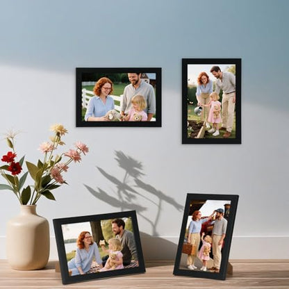 Giftgarden 4x6 Picture Frame Black Set of 16, Lightweight 4 by 6 Photo Frames Bulk for Family, Office, Living room Wall Hanging and Tabletop Display - color: Black*16, size: 4x6