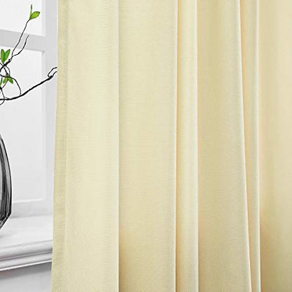 TWOPAGES 5ft Wide x 7ft Tall Flame Retardant Divider Curtains Privacy Cubicle Curtain with Grommet Top (1 Panel,Beige Yellow) - color: Beige Yellow, size: 60"W x 84"L (Pack of 1)