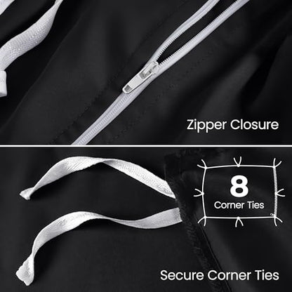 Utopia Bedding Duvet Cover Full with Fitted Sheet (54x75) - 2 Pillow Case (20x30) - All Season Luxury Bed in a Bag with Zippered Duvet Cover - No Comforter (Black) - color: Black, size: Full - Duvet Cover with Fitted Sheet
