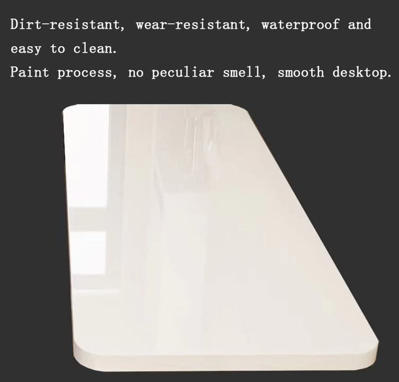 Wall Mounted Folding Table,White Floating Desk for Small Spaces,Stainless Steel Bracket Laundry Folding Table,Wall Folding Desk,Home Bars and Dining Establishments70x40cm /27.5" x 15.7" - color: White, size: 27.5 x 15.7 inches