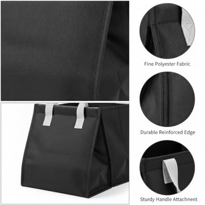 9.84-Inch Foldable Storage Ottoman Cube, Compact Polyester Seat with Hidden Compartment for Entryway and Living Room