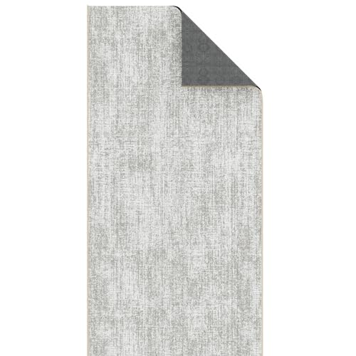 Ottomanson Kitchen Runner Rug 1'10.5" x 6' – Machine Washable Soft Non-Slip Rug, Quick Dry Low Pile Carpet for Kitchen, Bathroom & Entryway, Solid Beige - color: Solid Beige, size: 1'10" x 6' (22" Wide)
