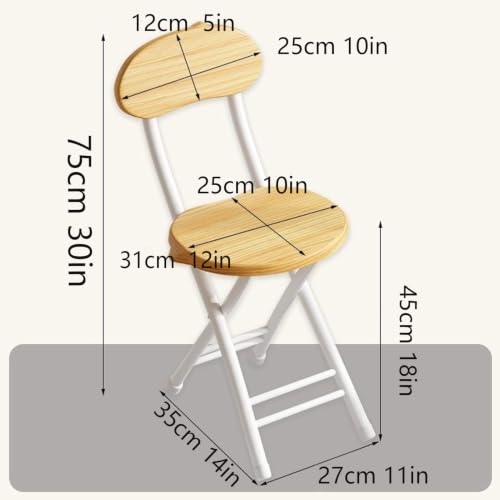 Mid-Century Foldable Dining Chair with Back, Portable Folding Stools Stackable, Indoor Stackable Chairs with Anti-Slip Feet for Living Room Office - color: A, size: 6PCS