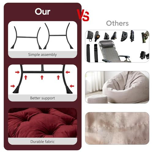 Lazy Chair with Folding Ottoman Modern Large Accent Chair,Contemporary Lounge Leisure Sofa Chair with Armrests Upholstered Sofa Armchair Reading Chair for Bedroom,Dorm&Office (Dusty Rose-f) - color: Dusty Rose