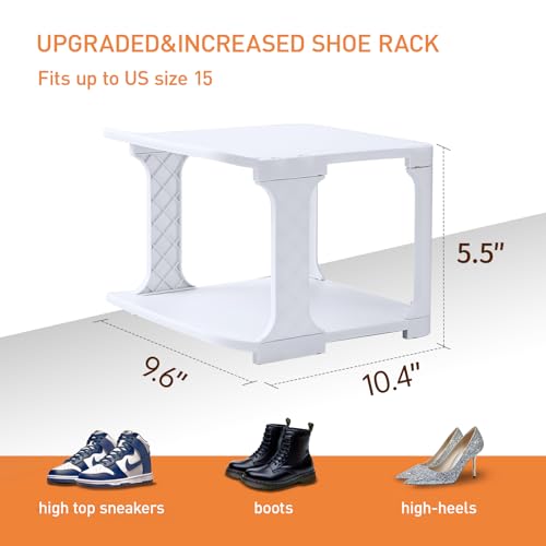 5 Tiers Vertical Shoe Rack, Narrow Free Standing Shoe Storage Organizer for Entryway and Small Closet, Stackable Shoe Holder Shelf Stability DIY, Grey - color: Grey, size: 9.6"L x 10.4"W x 5.5"H
