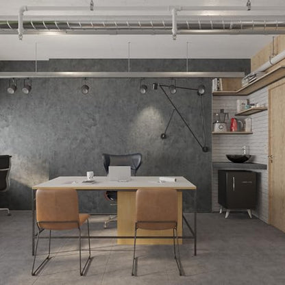 3yecao 16"×354" Thick Grey Concrete Wallpaper Peel and Stick Waterproof Glossy Industrial Gray Concrete Contact Paper Vinyl Wrap Self Adhesive Cement Tile Sticker for Bedroom Bathroom Office Gym Walls - color: Light Blue Grey, size: 16" x 354"
