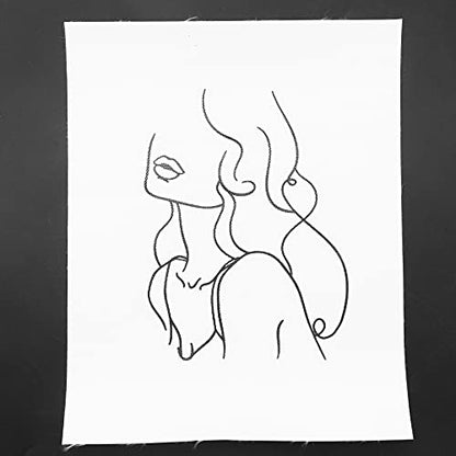 Hbaebdoo Minimalist Line Art Decorative Prints Set of 4 Aesthetic Drawing Poster Black/White Prints 8inch x 10inch Unframed