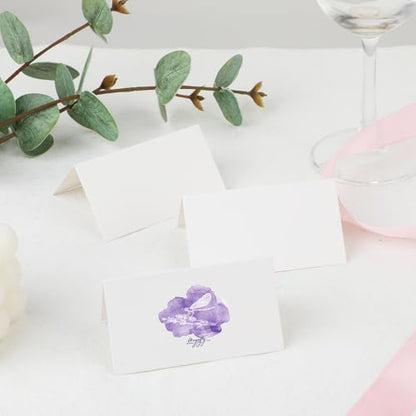 Name Place Cards for Table Setting 100 PCS Table Name Cards Printable Weddings Place Card for Food Buffet White Names Card for Table-Setting Blank Tent Place-Cards for Banquets Dinner Parties Seating