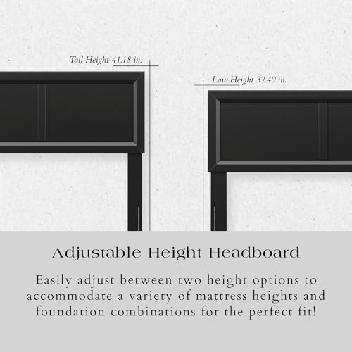 AFI, Sophia Adjustable Modern Twin Wood Headboard, Black - color: Black, size: Twin